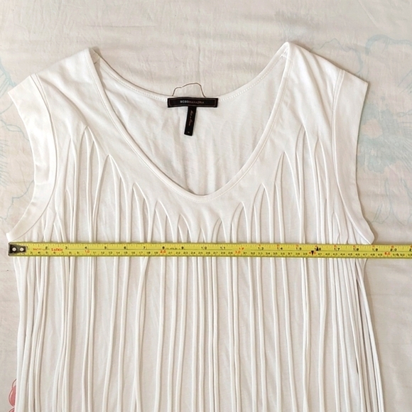 BCBGMAXAZRIA fringe white top - Picture 10 of 15